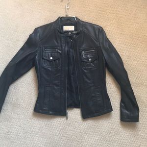 Michael Kors leather jacket black size XS